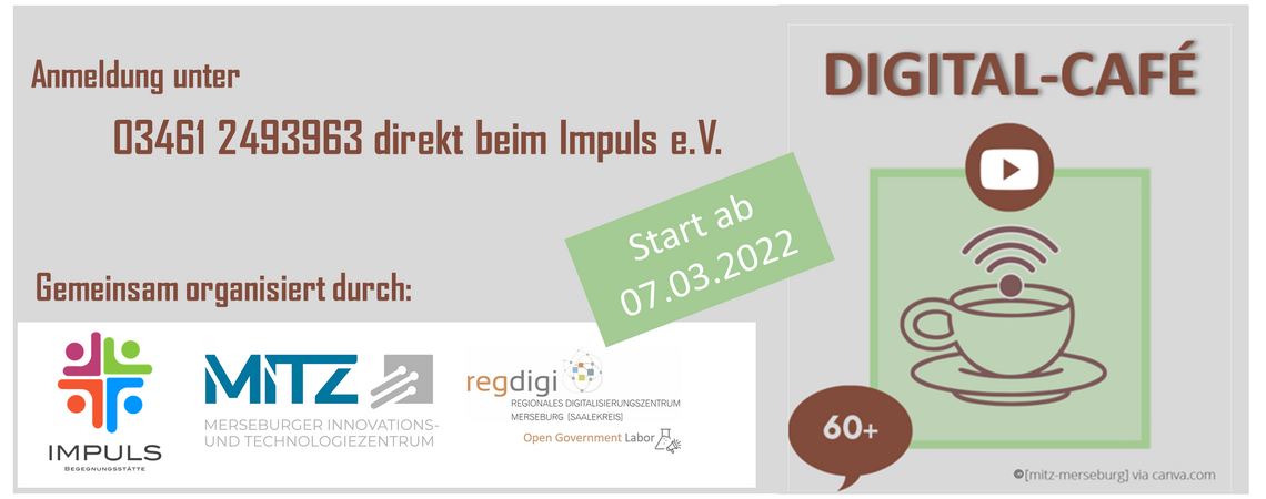 Banner Digital Café_Start 09.03.2022_Impuls e.V.
